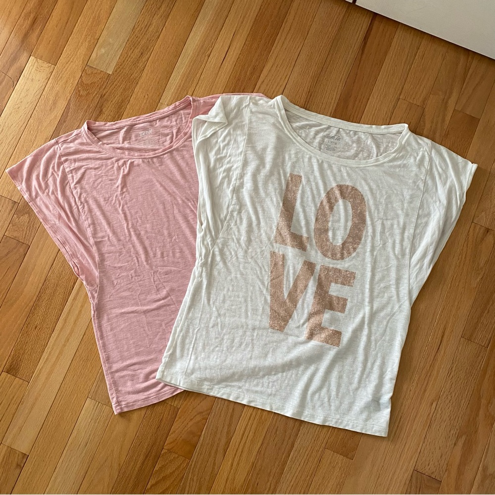 EUC Small Aerie Butterfly Sleeve Tops - Baby Pink | Cream LOVE